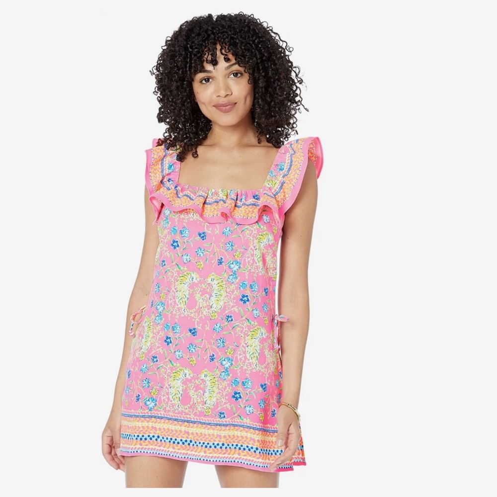 Lilly Pulitzer Zoya Romper Pink Prosecco Tigress Garden